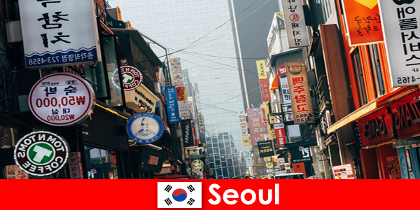 Kore’de Seul, gece turistleri için heyecan verici ışıklar ve reklamlar şehri