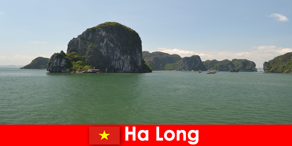 Ha Long Vietnam’daki kaya devlerine tatilciler için tekne turları