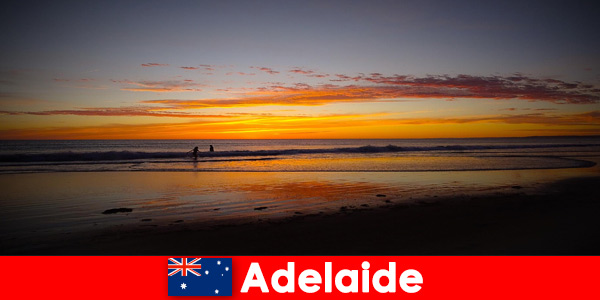 Adelaide Avustralya'daki harika plajlar akşamı tamamlıyor